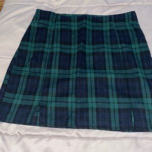 Blue & Green Paid Skirt